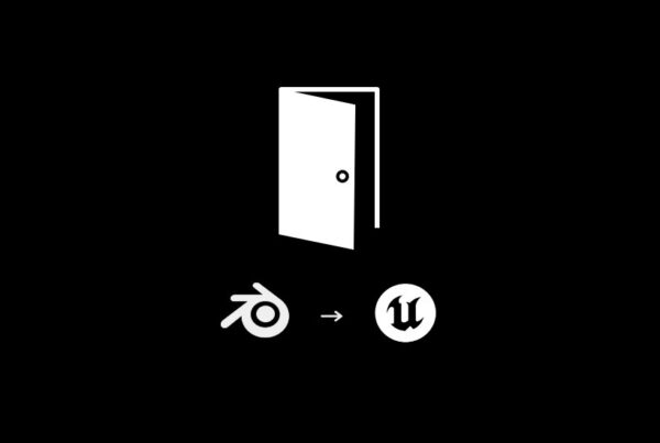 Rigging and animation of a door, from Blender to Unreal Engine