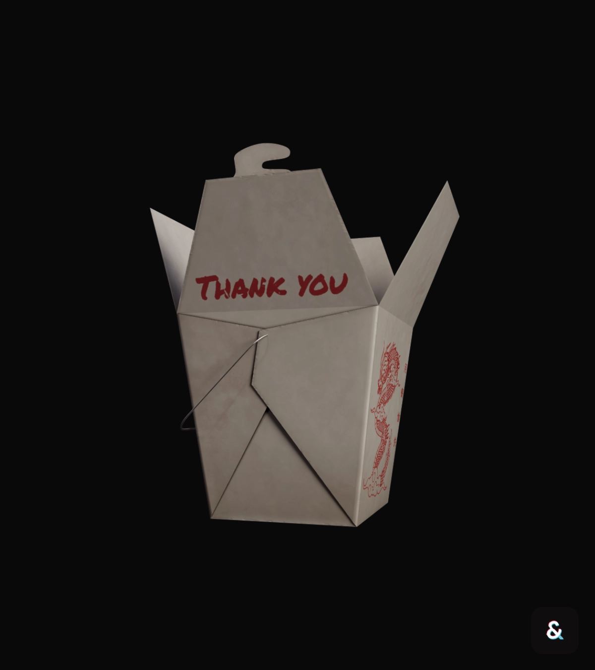 Chinese Food Box Opened